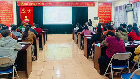 Trung tâm Y tế Tam Đường tổ chức tập huấn bồi dưỡng chuyên môn cho dân số viên xã và nhân viên y tế bản thực hiện nhiệm vụ cộng tác viên dân số năm 2025